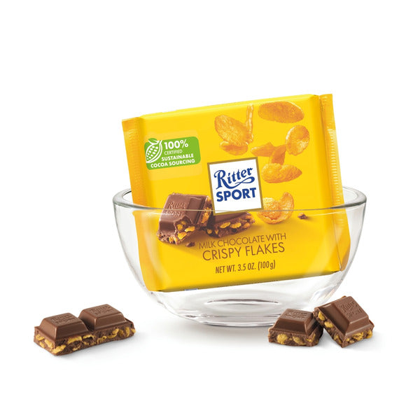 Ritter Sport Milk Chocolate Candy Bar with Crispy Flakes