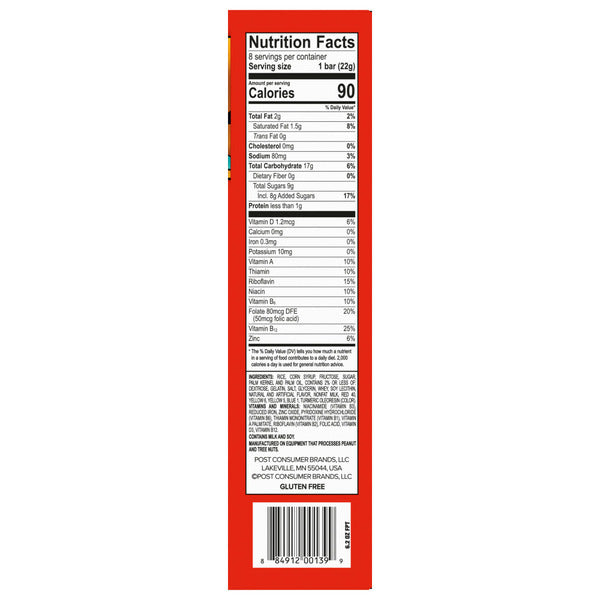 Post Breakfast Cereal Bars, Gluten Free, Snack Bars, Kids Snacks