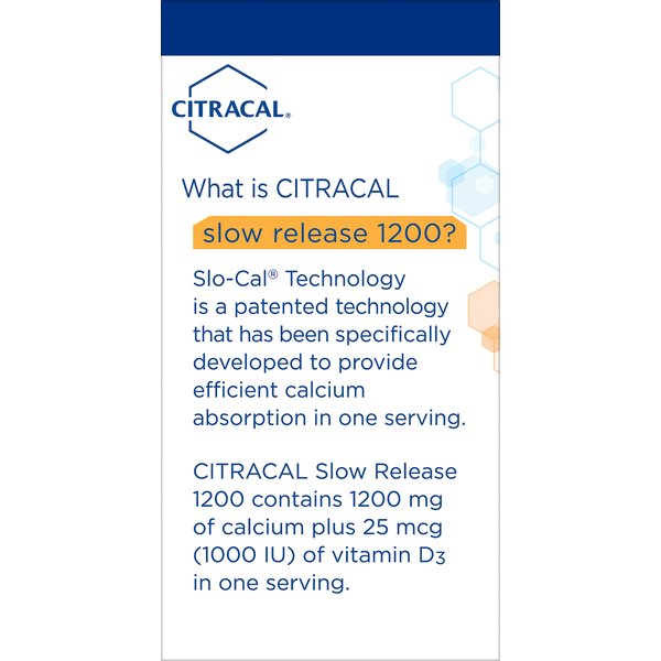 Citracal Calcium Supplement, +D3, 1200, Slow Release, Coated Caplets