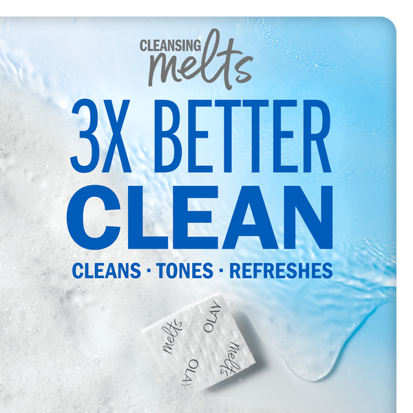 Olay Cleansing Melts + Hyaluronic Face Cleanser, Water-Activated Face Wash