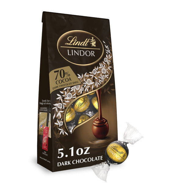Lindt Lindor 70% Extra Dark Chocolate Candy Truffles