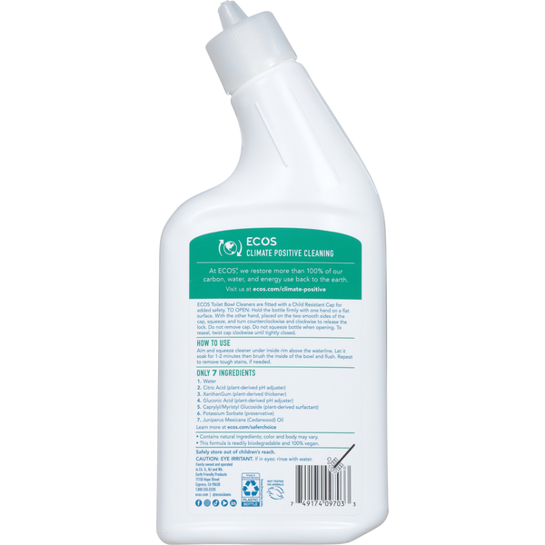 Ecos Cleaner, Cedar, Toilet Bowl