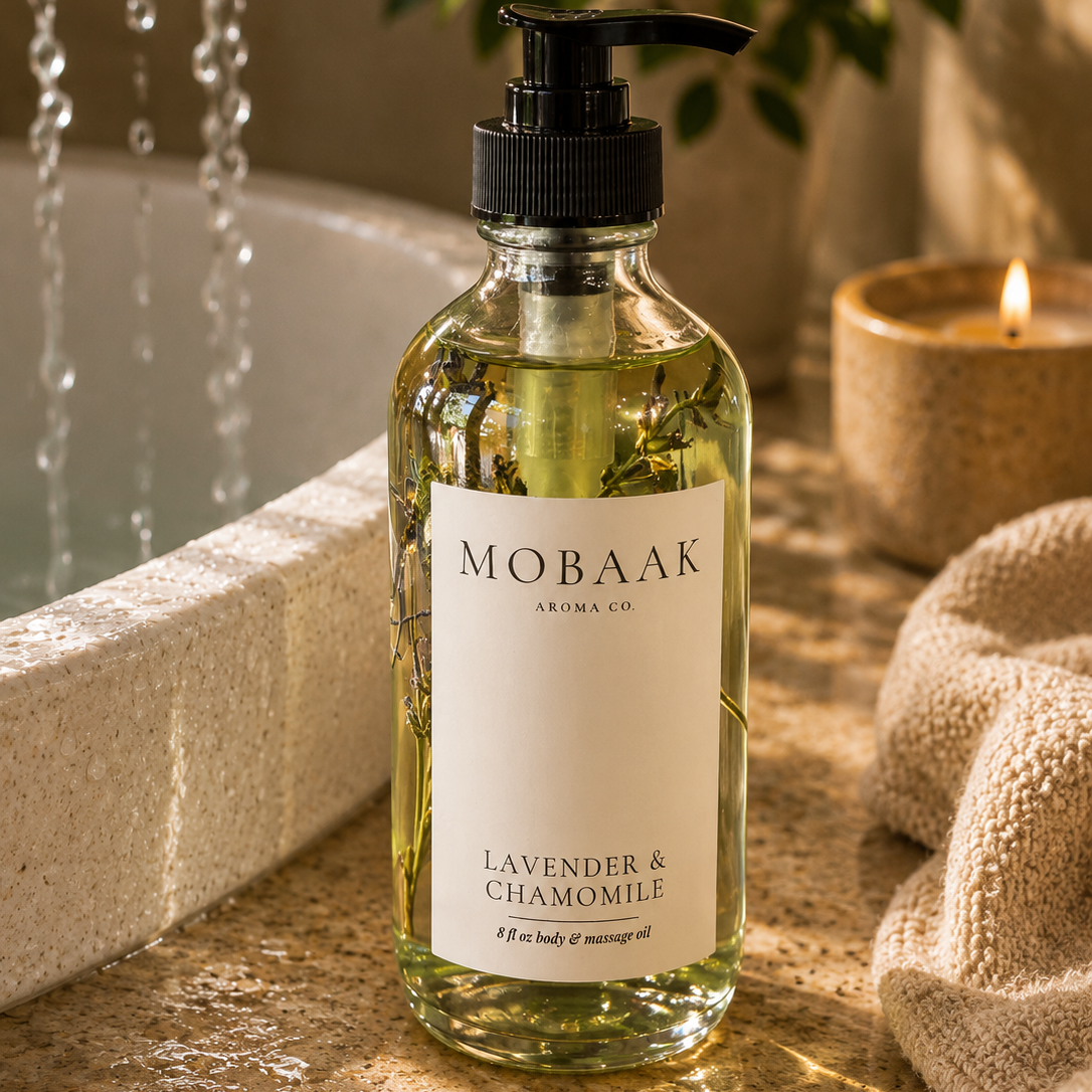 Lavender & Chamomile Body Oil by Mobaak Aromatherapy Shoppe