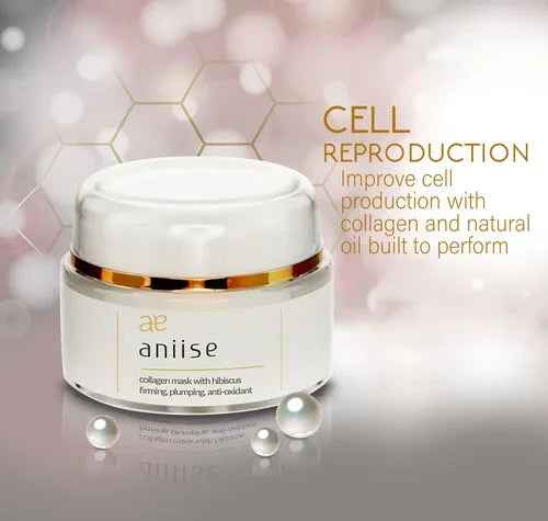 Collagen Facial Mask with Hibiscus - Anti-Aging Sheet Mask for Firming & Hydration