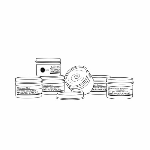 Soy Wax & Shea Butter Massage Candles - Natural Aromatherapy Candle Melts into Moisturizer