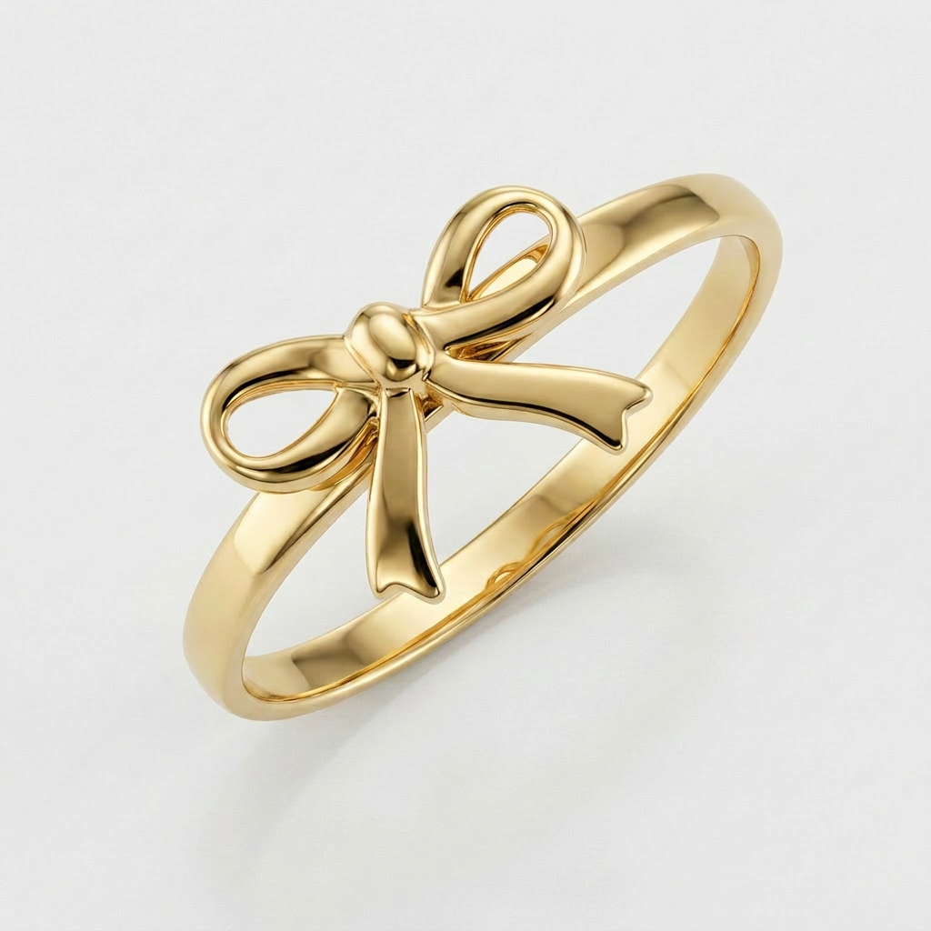 14k Yellow Gold Bow Ring DestGlow