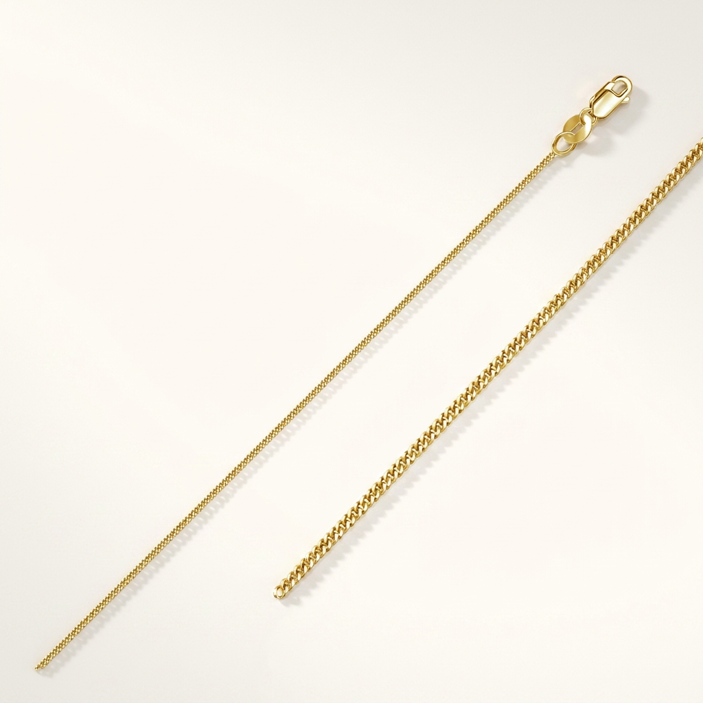 14k Yellow Gold Gourette Chain 1.0mm DestGlow