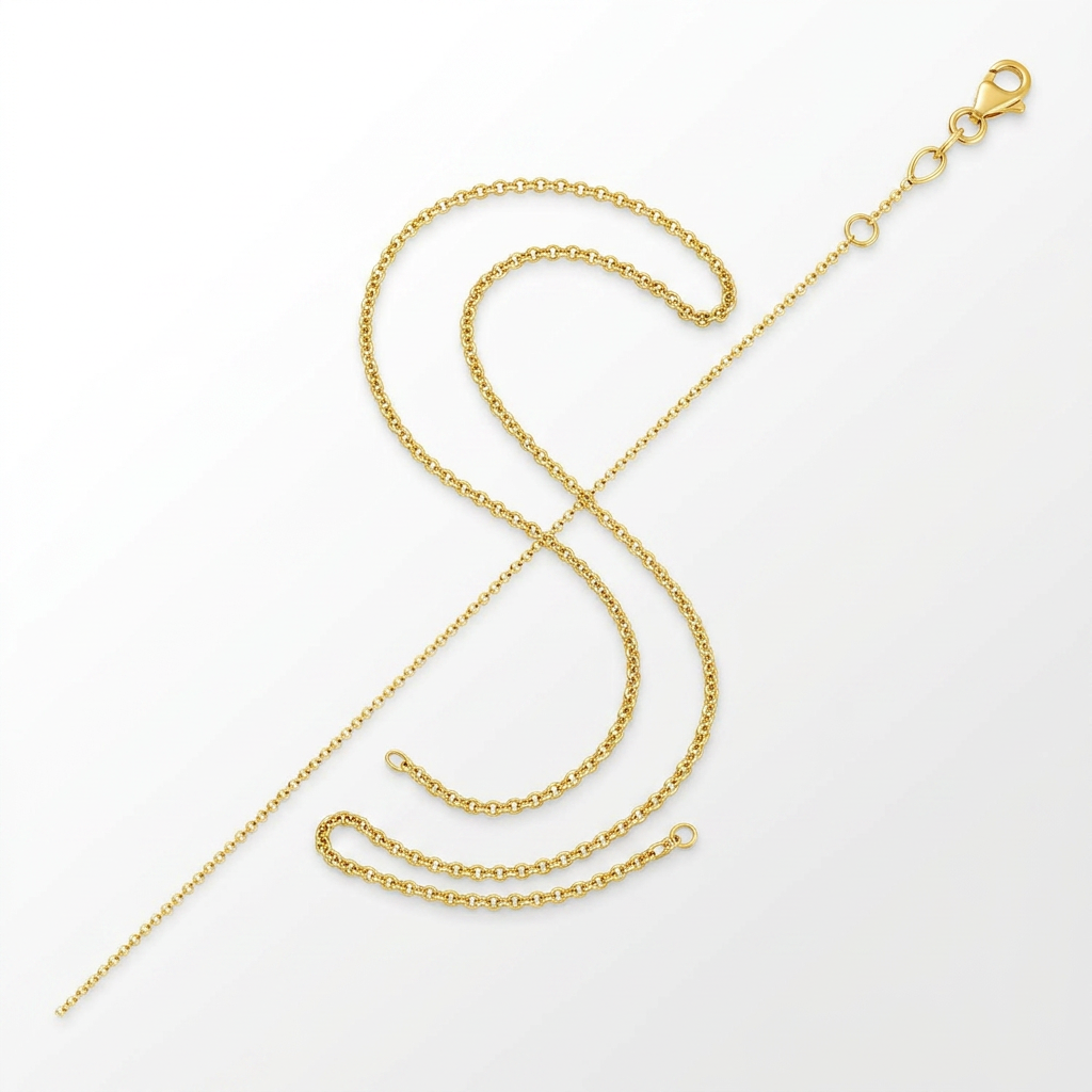 Double Extendable Cable Chain in 14k Yellow Gold (1.0mm)