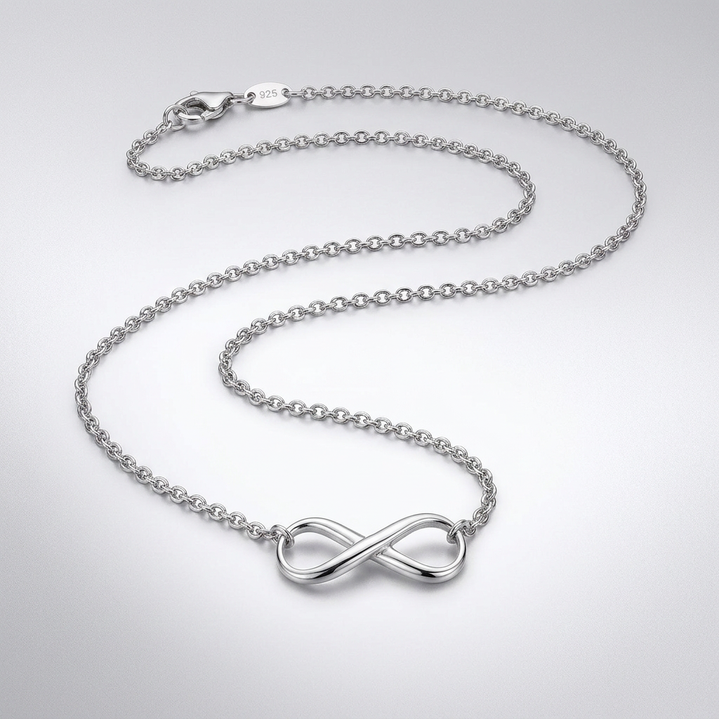 Sterling Silver Infinity Symbol Necklace DestGlow