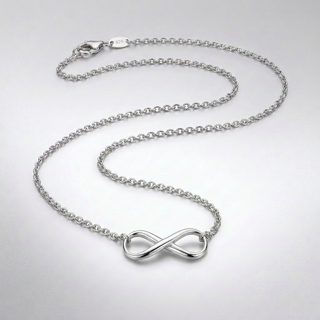 Sterling Silver Infinity Symbol Necklace DestGlow