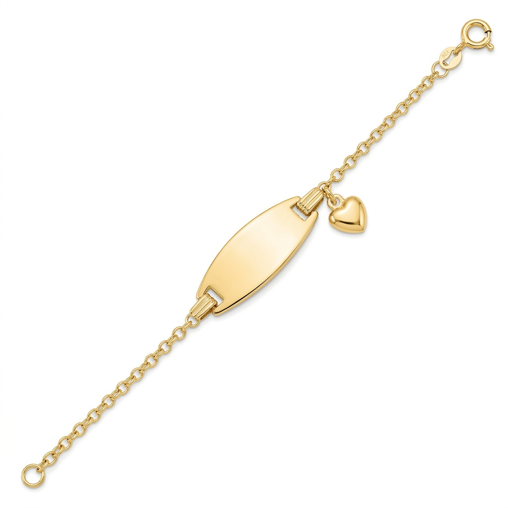 14k Yellow Gold Heart Accented Children&