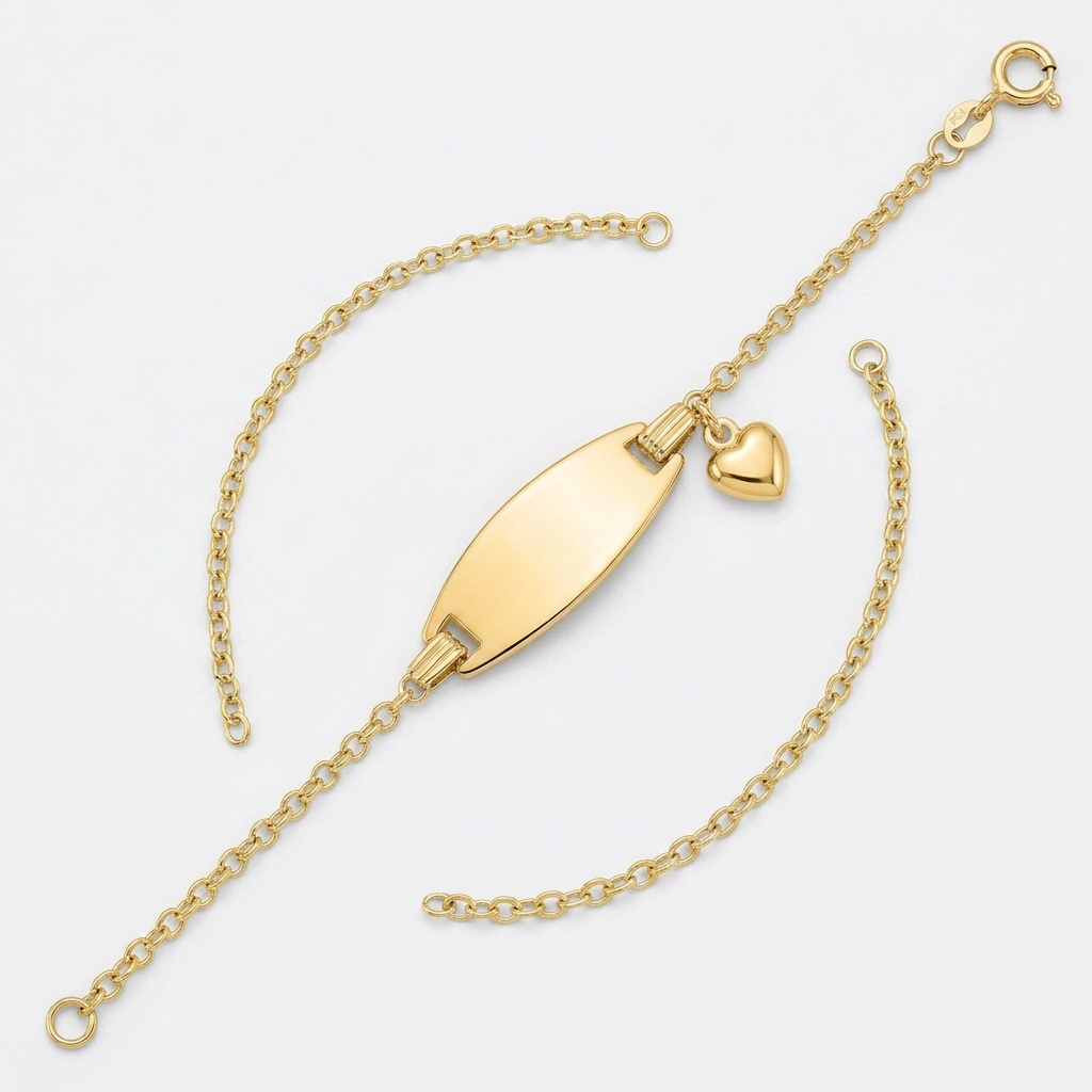14k Yellow Gold Heart Accented Children&