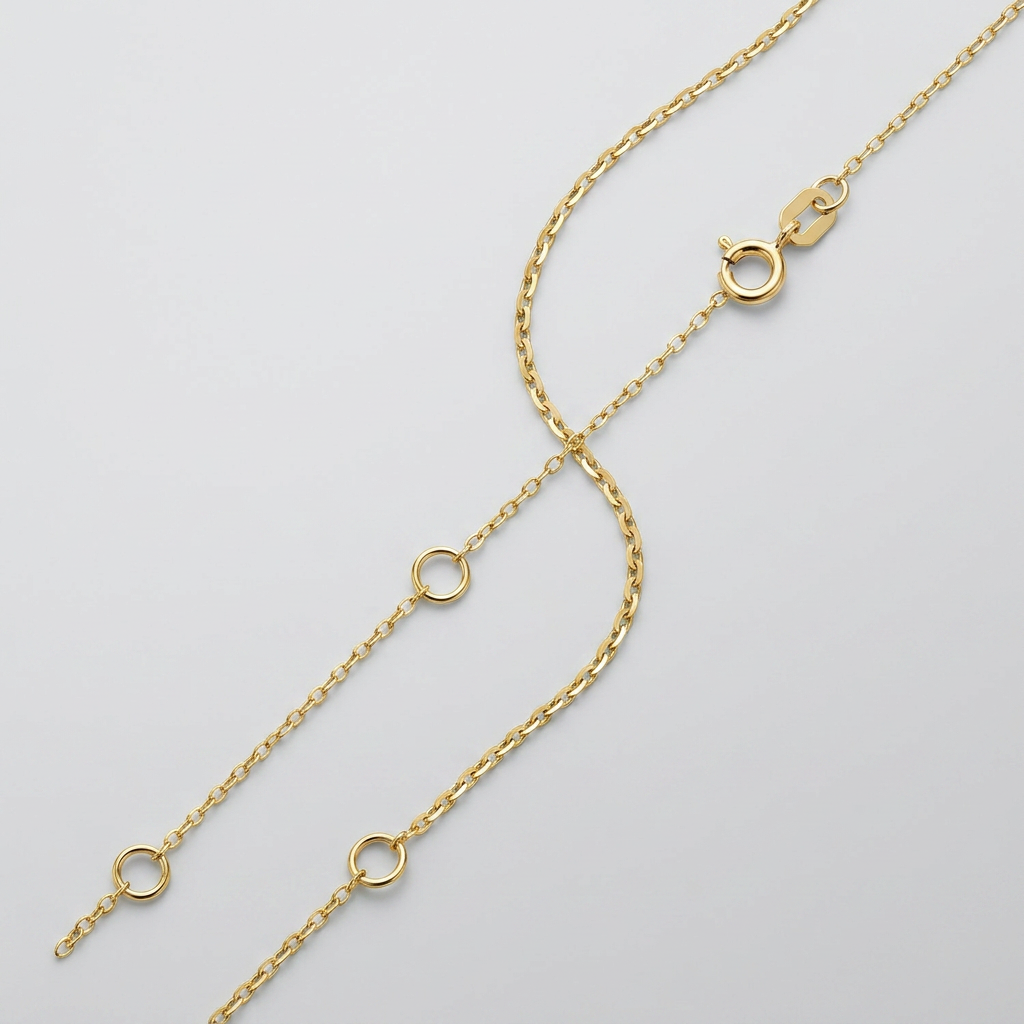 Double Extendable Piatto Chain in 14k Yellow Gold (1.2mm)