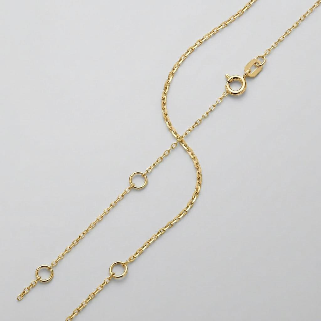 Double Extendable Piatto Chain in 14k Yellow Gold (1.2mm)