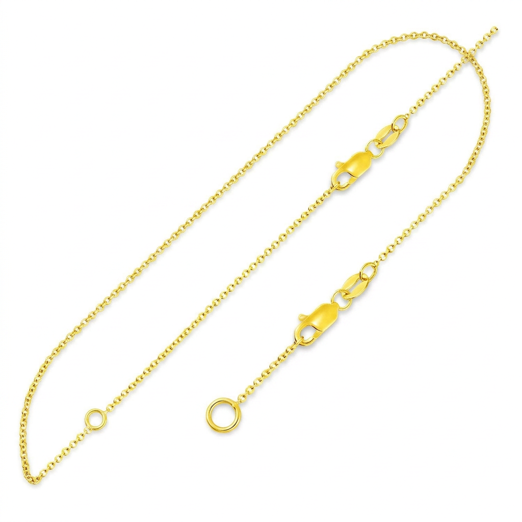 Extendable Cable Chain in 14k Yellow Gold (1.0mm)