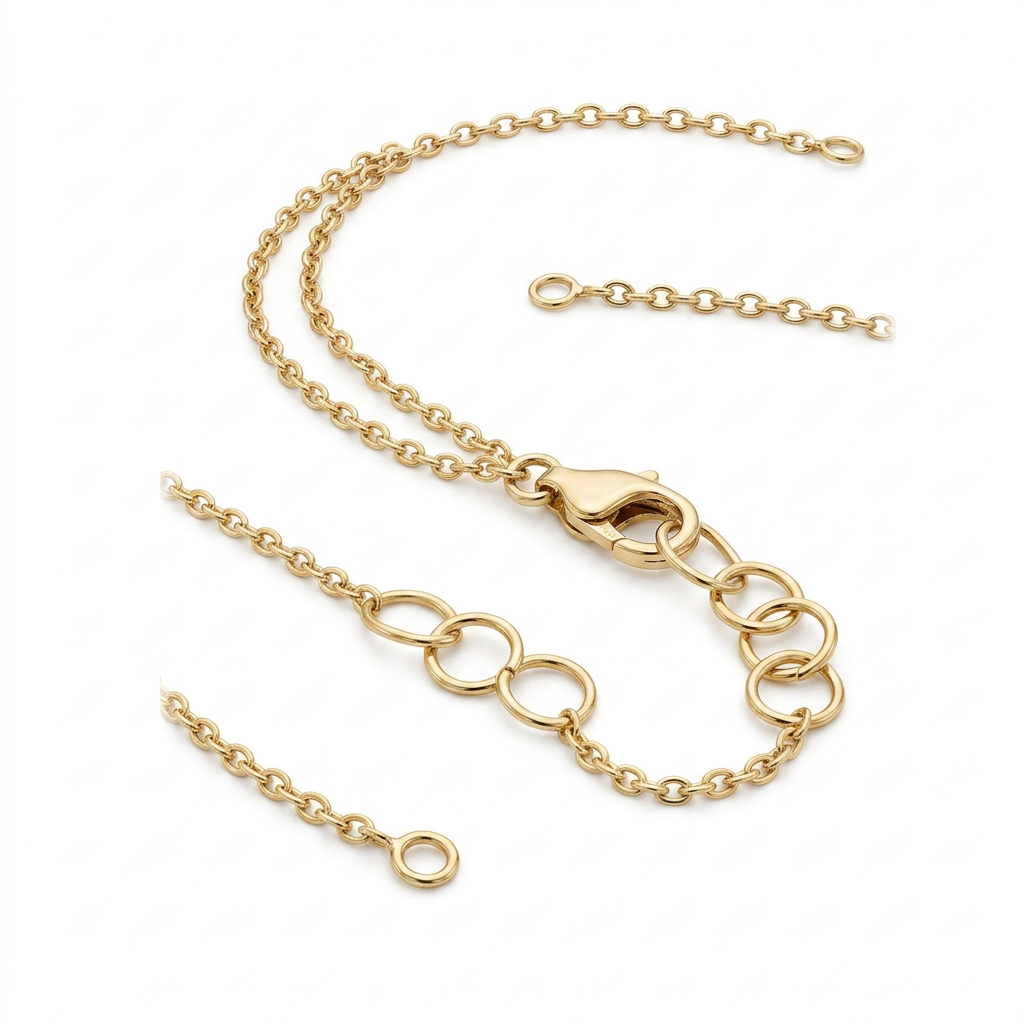 Extendable Cable Chain in 14k Yellow Gold (1.0mm) DestGlow
