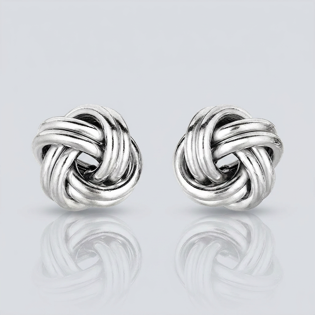 Sterling Silver Polished Love Knot Earrings DestGlow