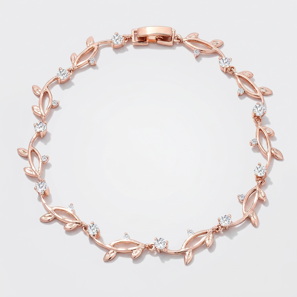 Cubic Zirconia Vine Bracelet DestGlow