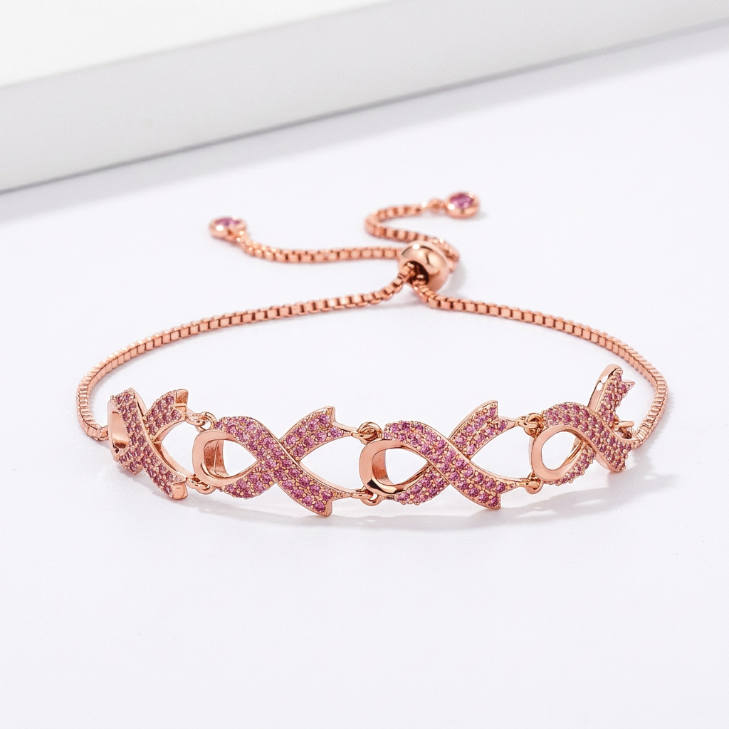 CZ Ribbon Bracelet