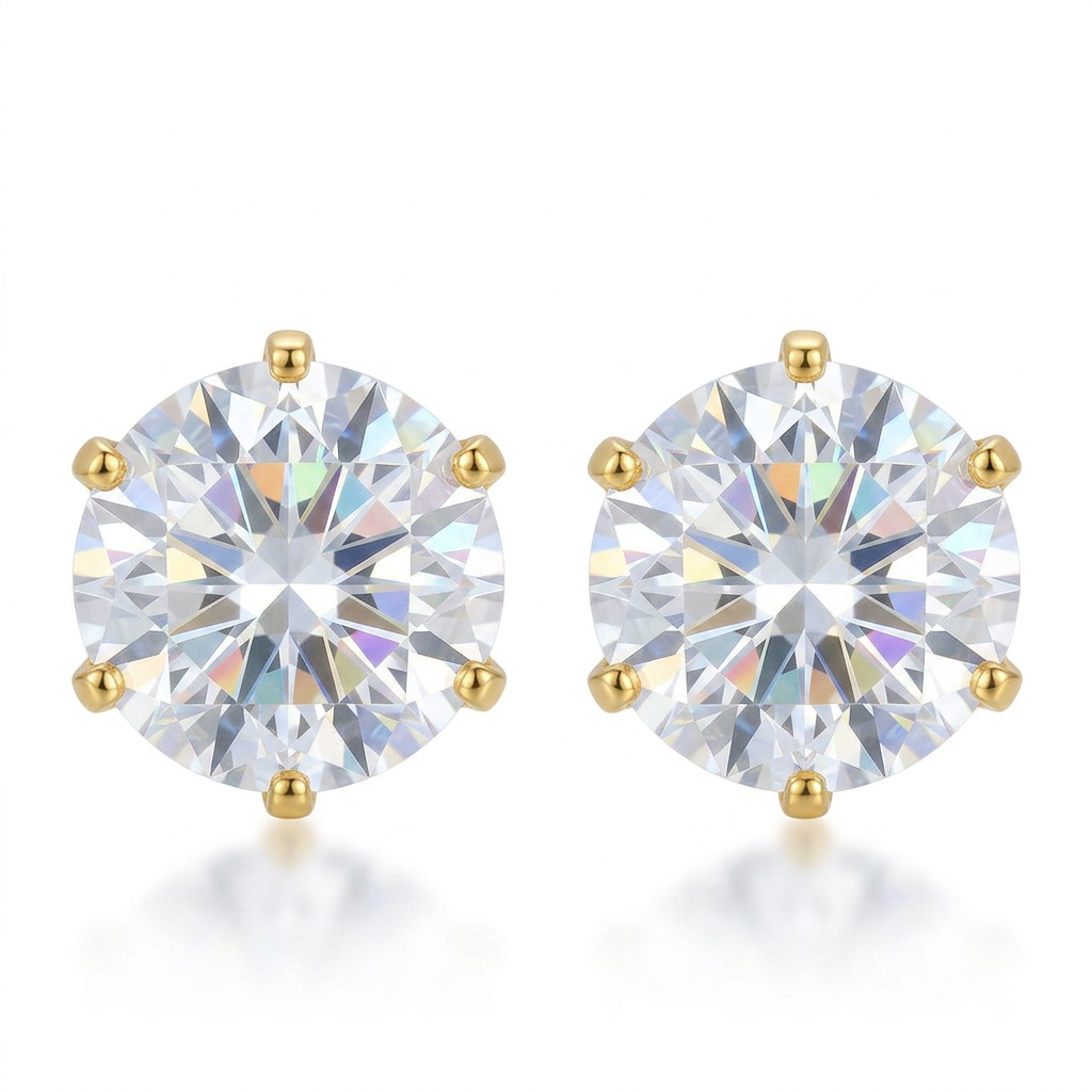 Avera Reign 3.4ct CZ Stainless Steel Stud Earrings DestGlow