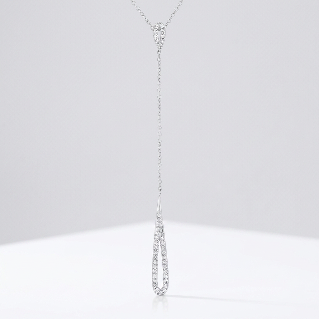 Avera Chrisette 0.4ct Cubic Zirconia Classic Drop Lariat Necklace