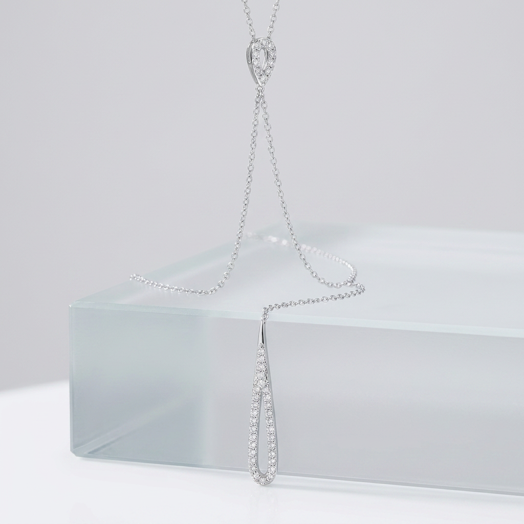 Avera Chrisette 0.4ct Cubic Zirconia Classic Drop Lariat Necklace