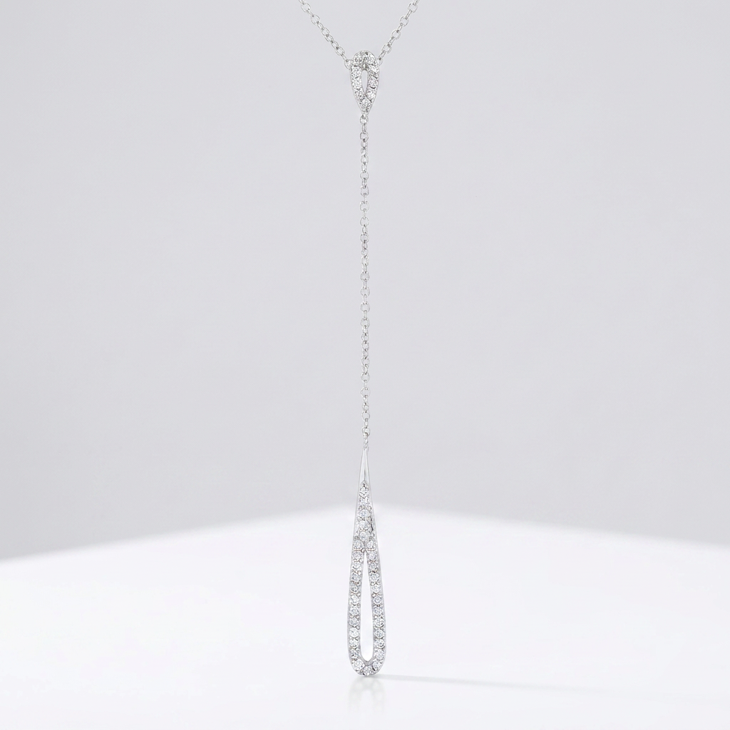 Avera Chrisette 0.4ct Cubic Zirconia Classic Drop Lariat Necklace DestGlow