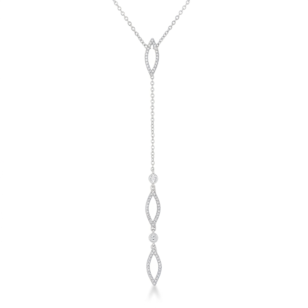 Avera Carmela 0.6ct Cubic Zirconia Classic Drop Lariat Necklace DestGlow