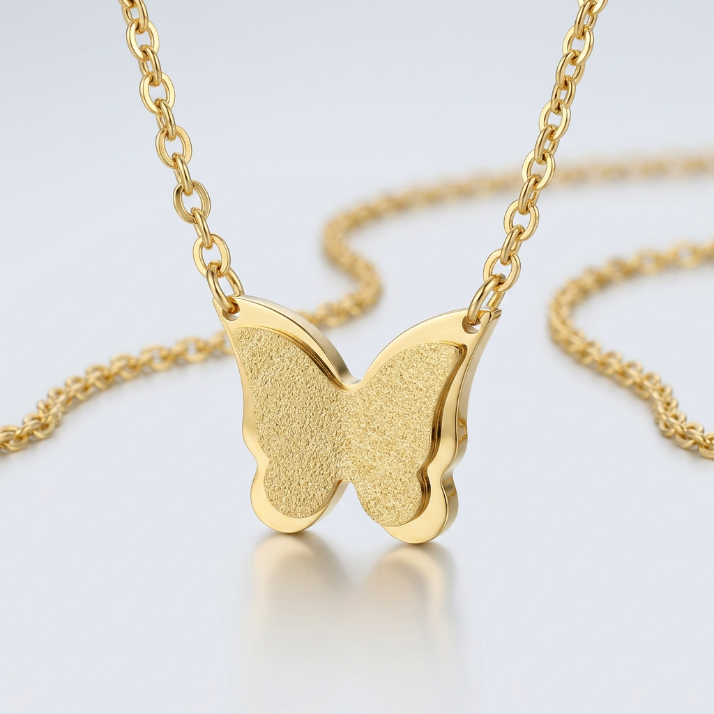 Avera Breanne Stainless Steel Butterfly Necklace