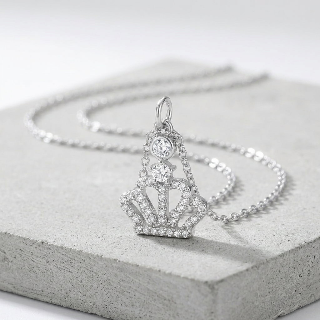 Jewelry Tabitha 0.5 ct Crown Pendant Necklace DestGlow