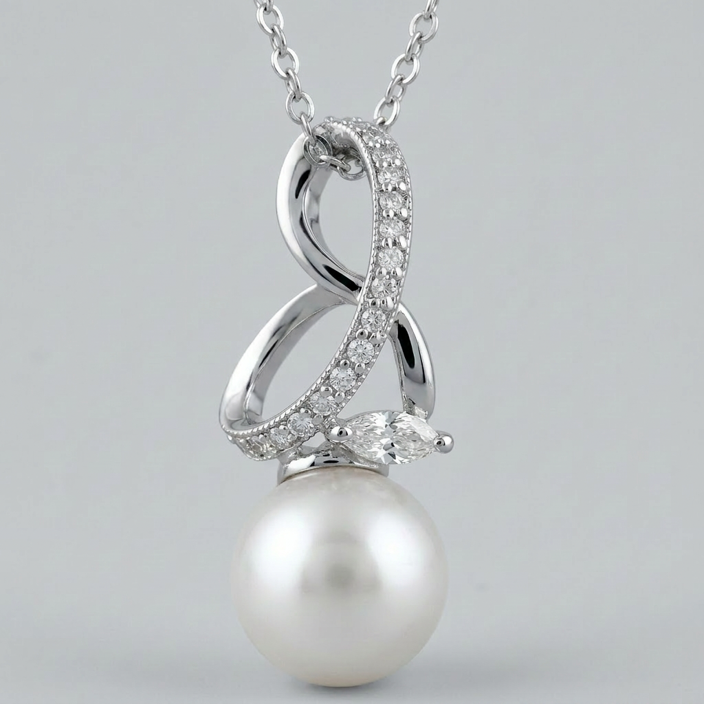 Avera Royalty Pearl Pendant In Sterling Silver