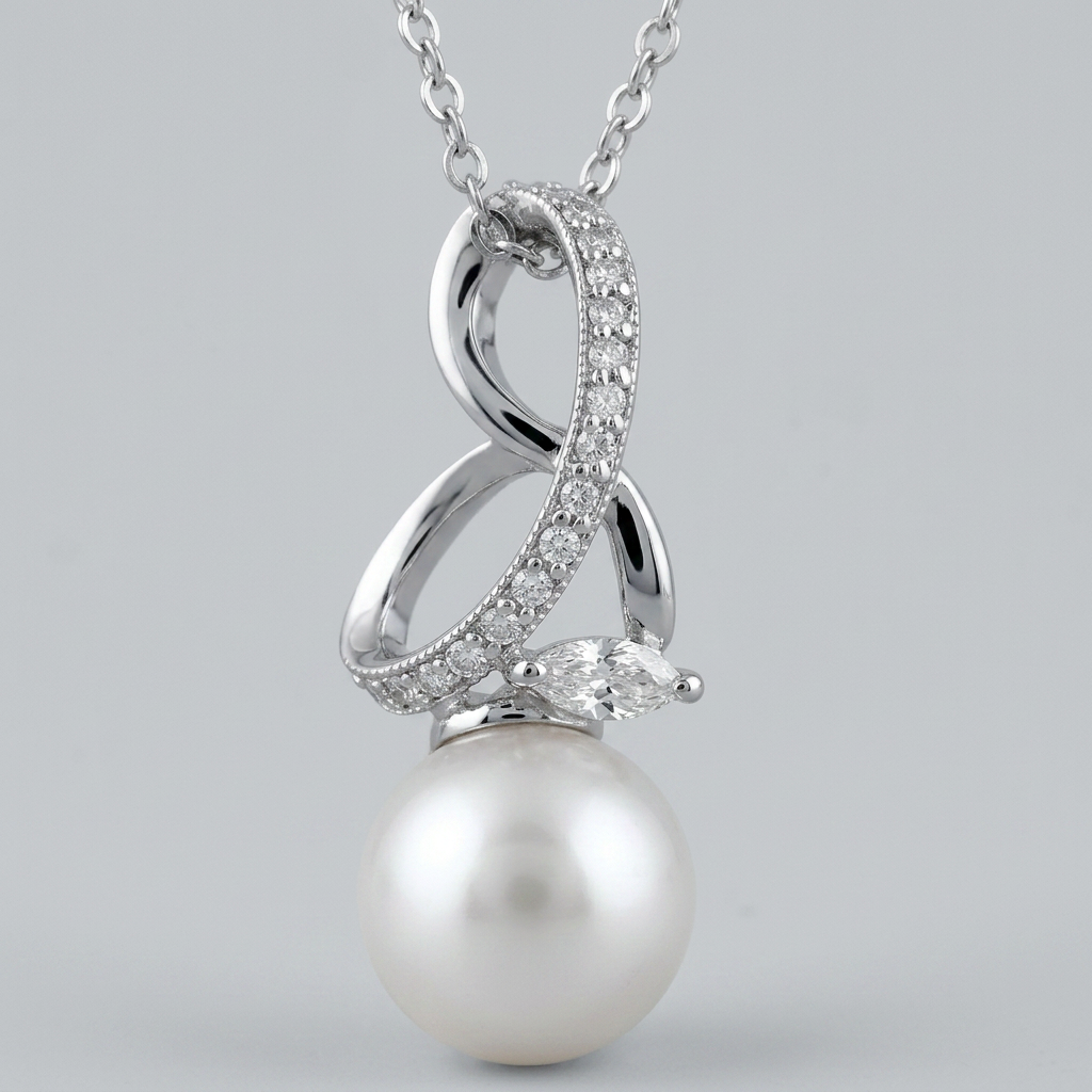Avera Royalty Pearl Pendant In Sterling Silver