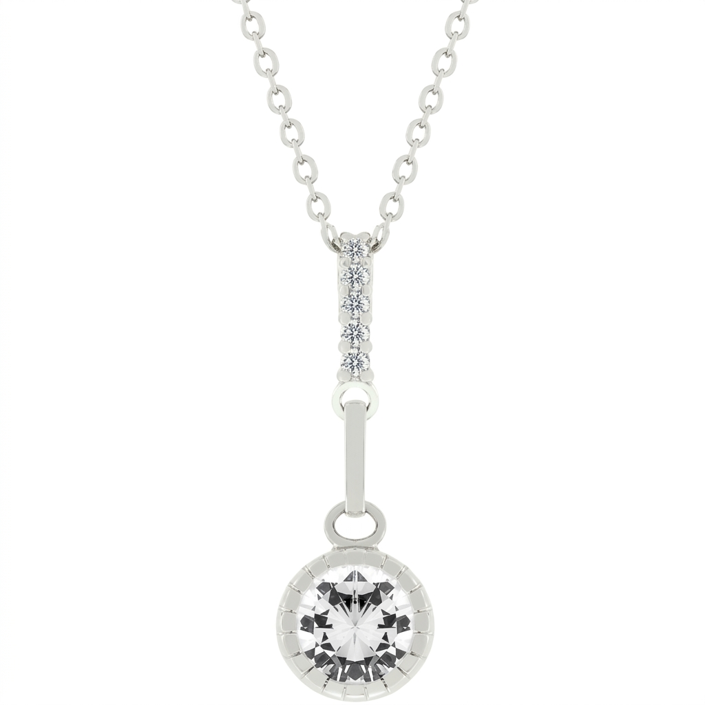 Avera Minimalist Teardrop Pendant Necklace in Sterling Silver