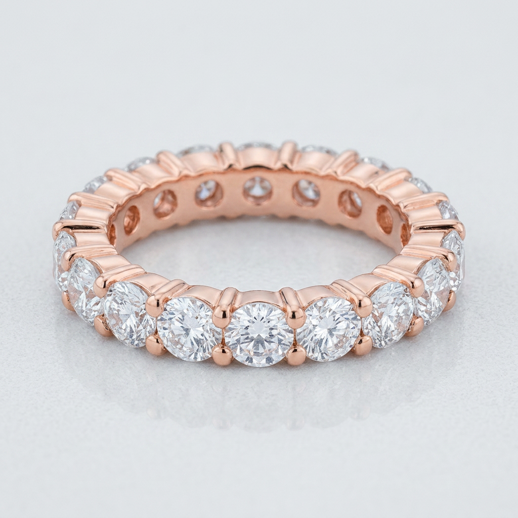 Avera Jessica Band 5 Millimeter Pink Gold Ring DestGlow