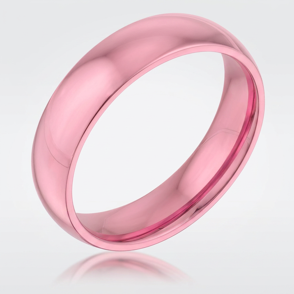 Avera 5 mm IPG Stainless Steel Band in Pink DestGlow