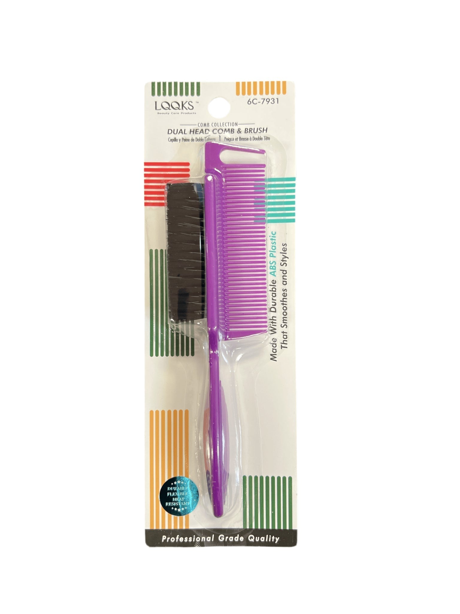 LQQKS Dual Head Comb & Brush ABS