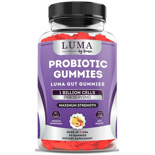 Luma Gut Gummies - Probiotic Gummies for Digestive Health, Gas & Bloating Relief
