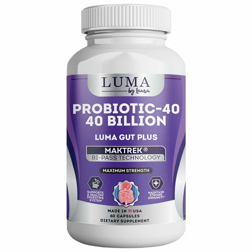 Luma Gut Plus Probiotics - Digestive Health Supplement for Men & Women