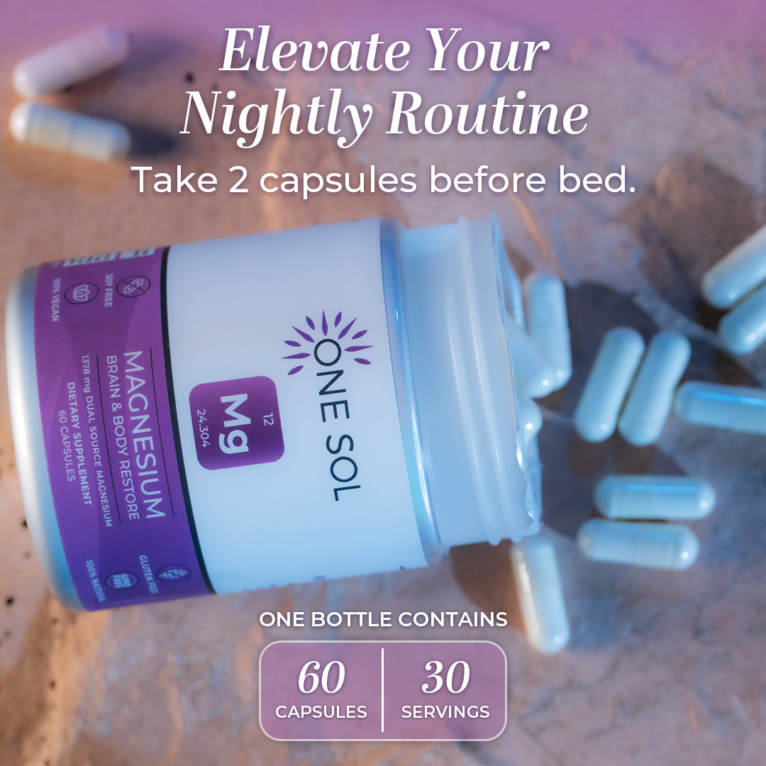 Magnesium by ONE SOL™ | Natural Plant Based Supplements