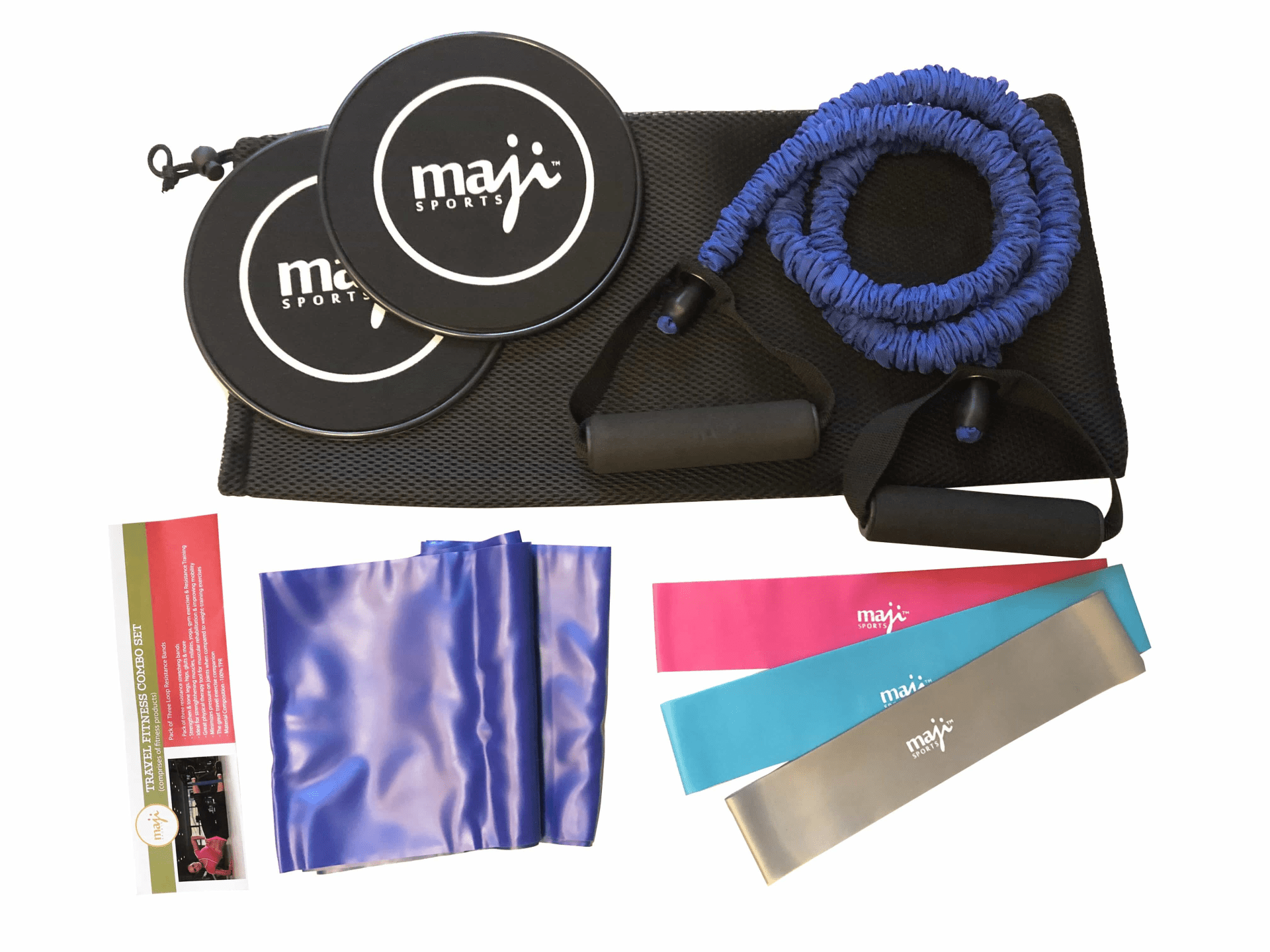 Maji Sports Resistance & Core Fitness Training Bundle – Strengthen, Tone & Improve Mobility - accessories