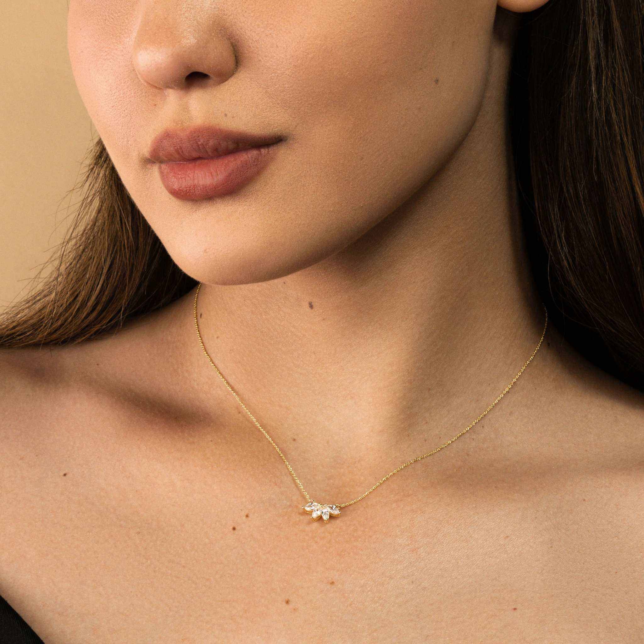 Marquise Flower Necklace - DestGlow