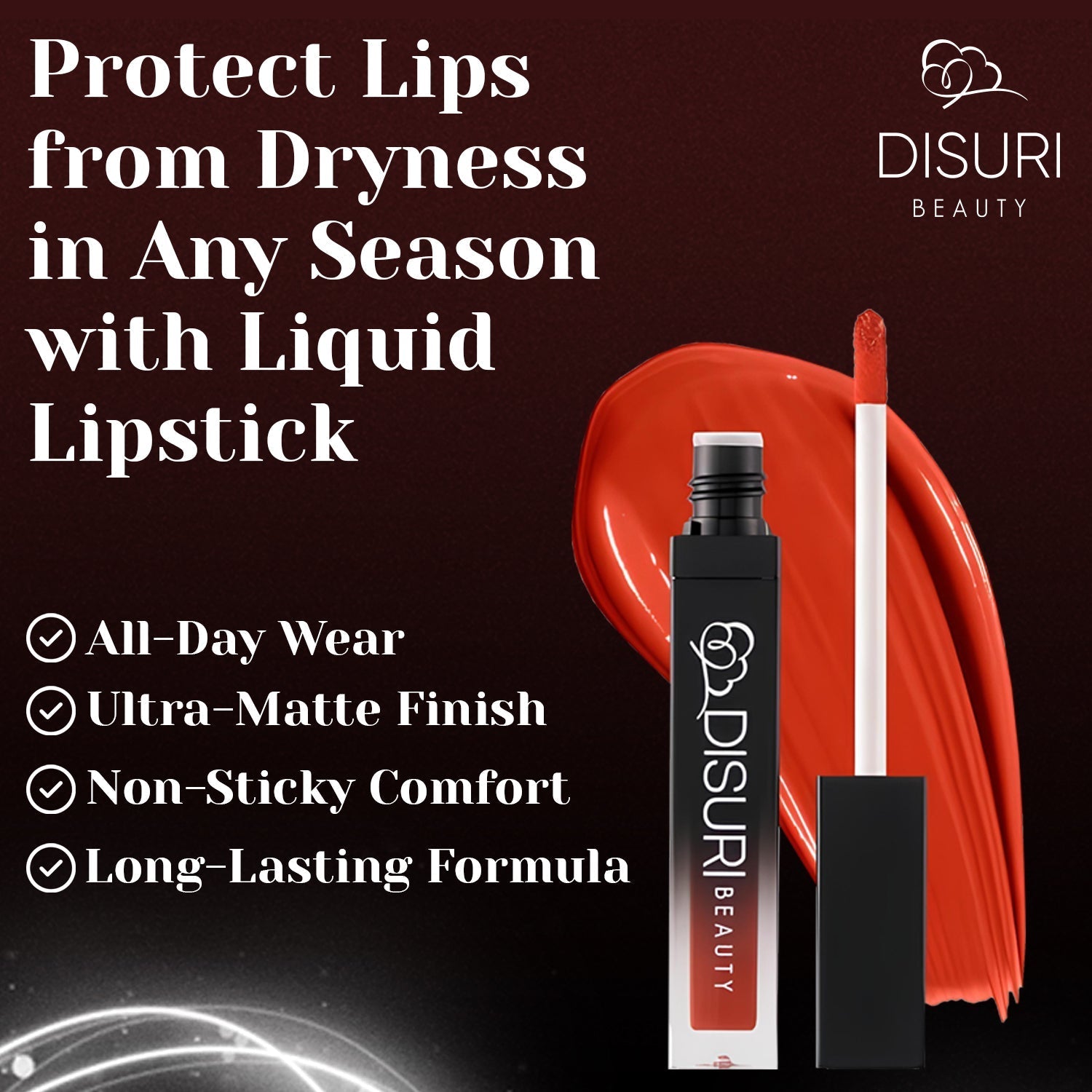 DISURI Beauty Liquid Lipstick - Blood Orange (2)