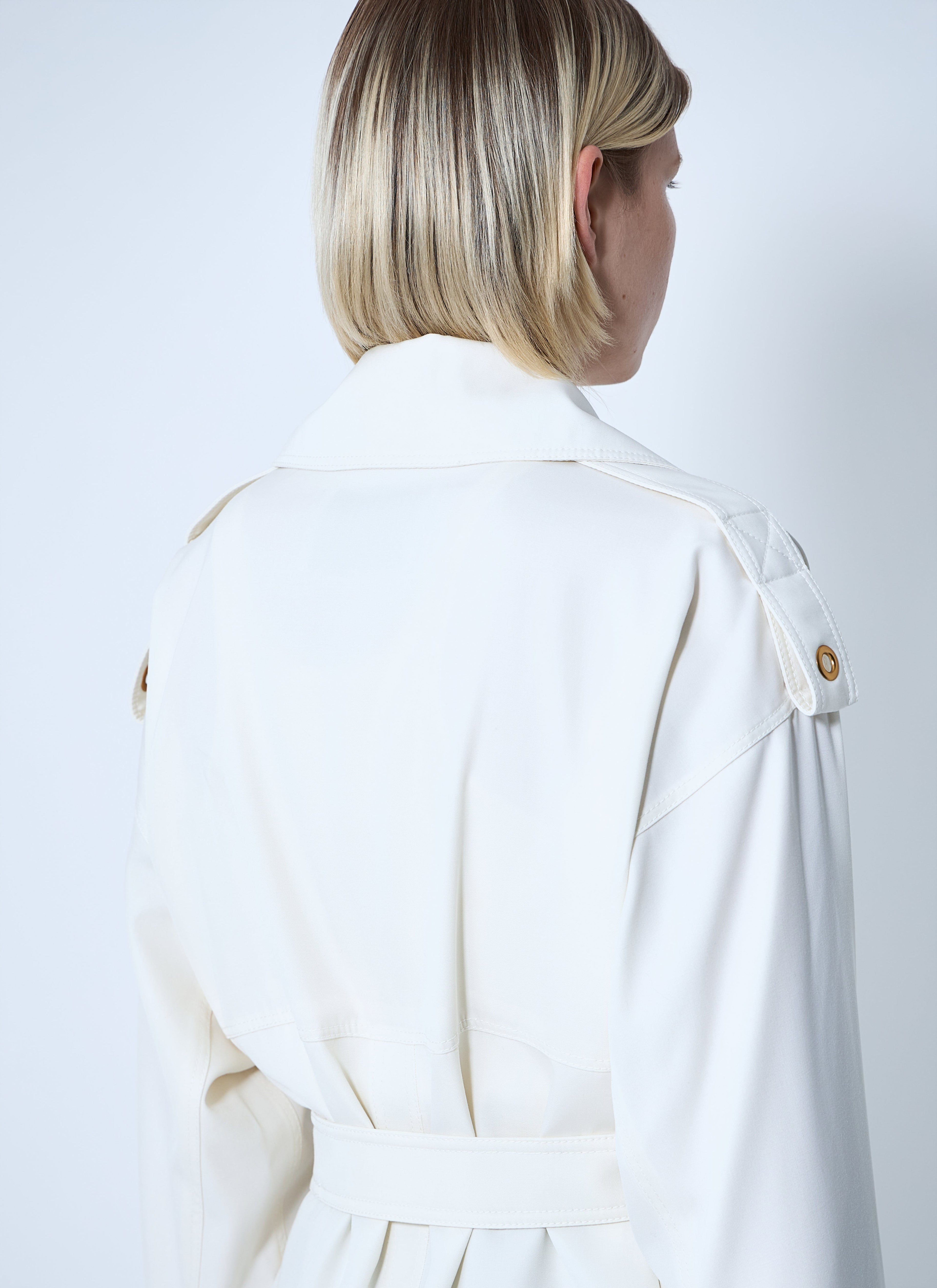 Max Mara Women Water-Repellent Garbardine Trench Coach by Luosophy