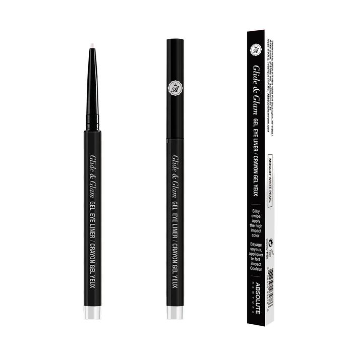 ABSOLUTE Glide & Glam Gel Eyeliner - White Pearl - eye makeup
