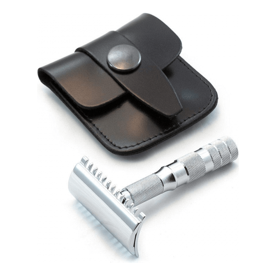 Merkur 985CL Open Chrome Travel Double Edge Safety Razor by Pasteur Pharmacy