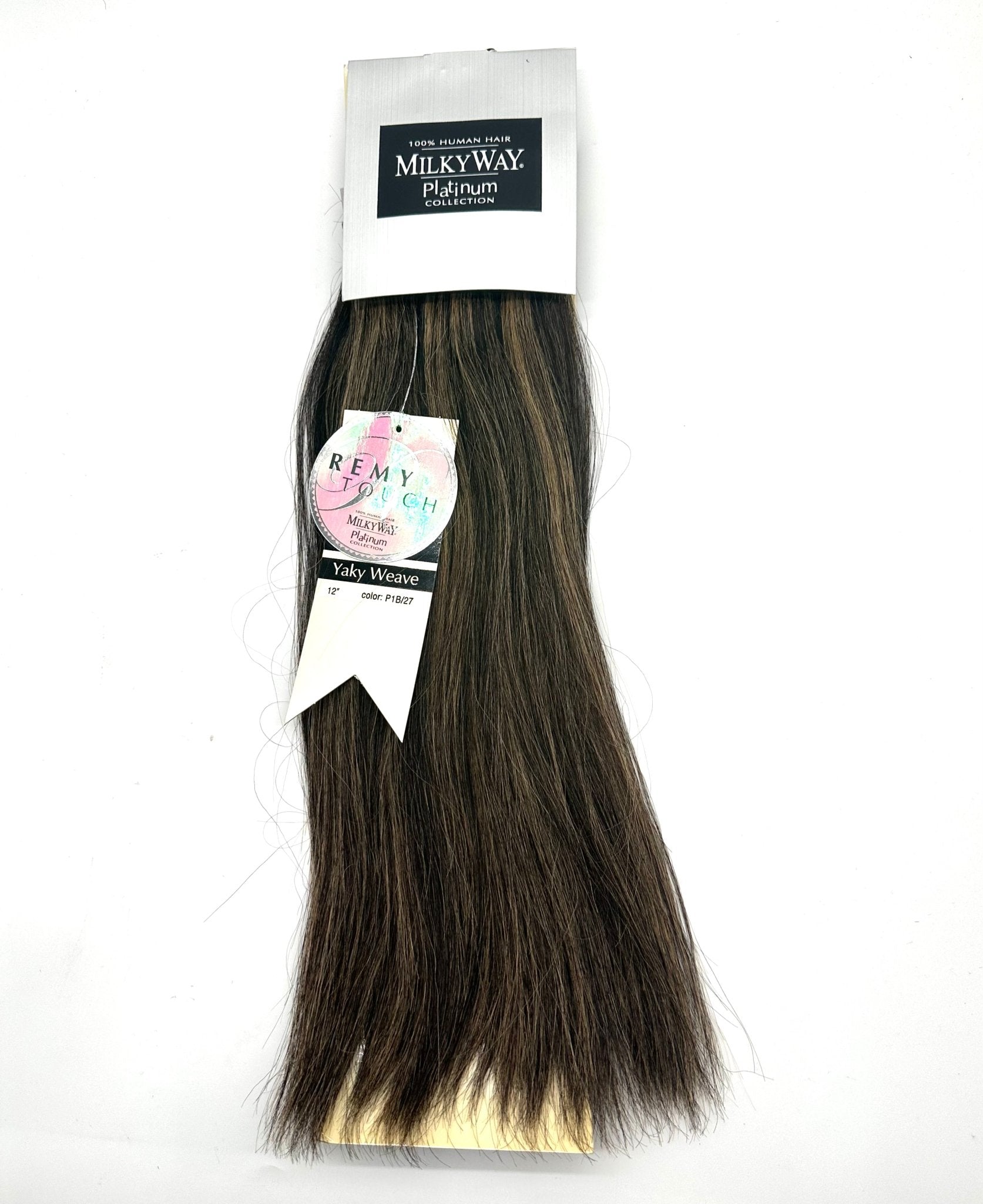 Milky Way 100% Human Hair for Weaving - Platinum Yaky 12"