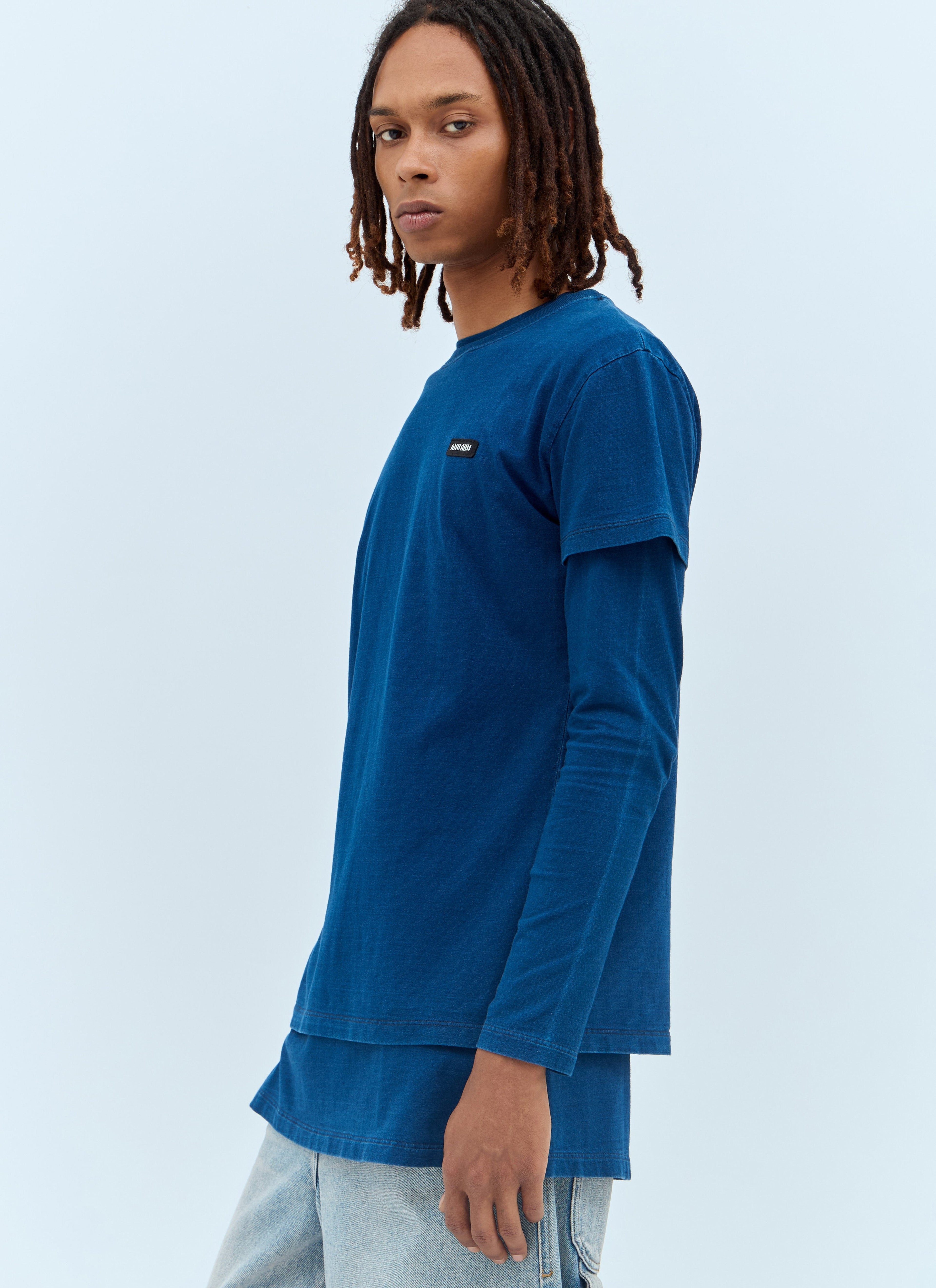 Miu Miu Men Set Of Three Logo-Patch T-Shirts by Luosophy