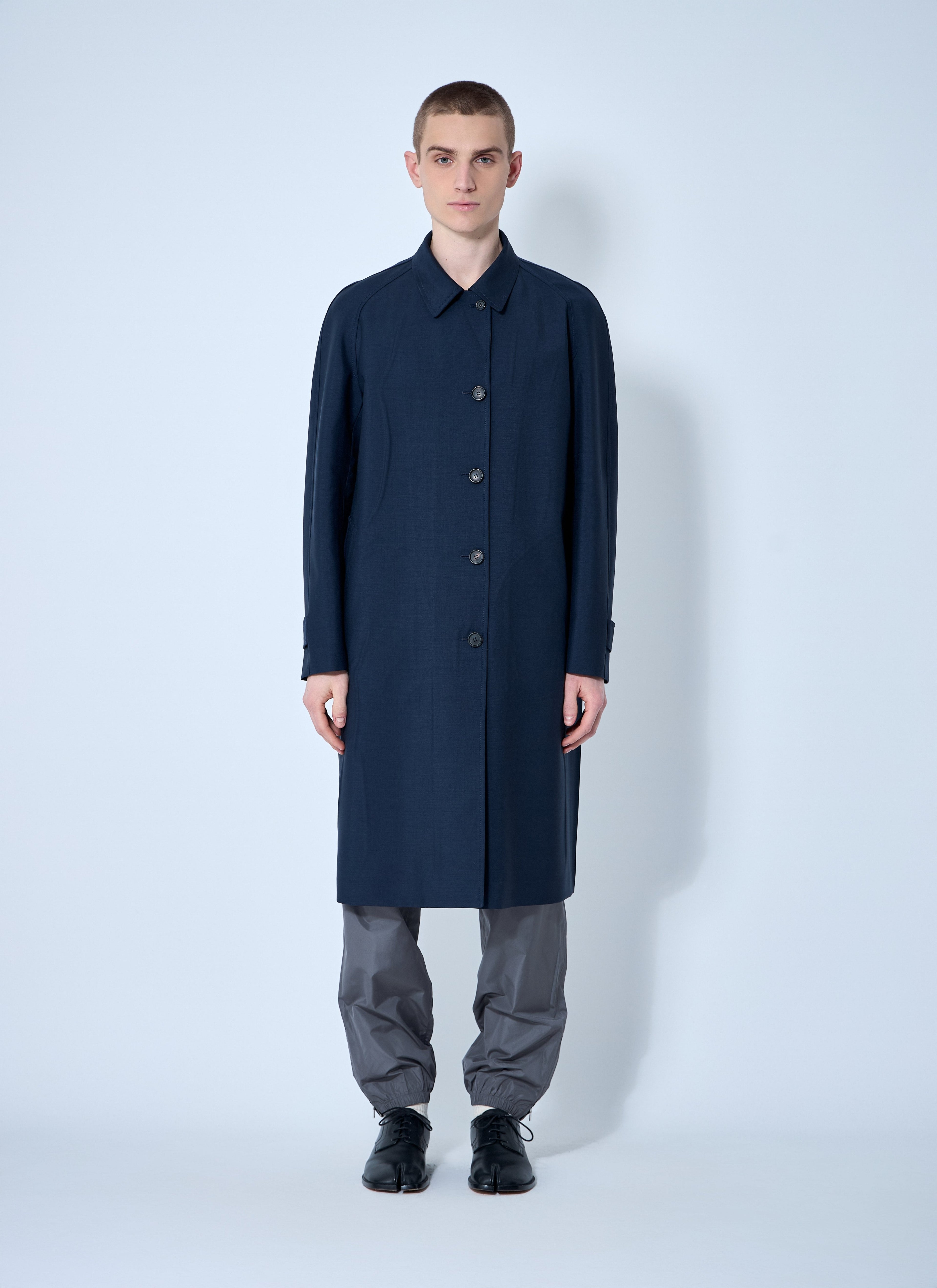 Miu Miu Men Single-Breasted Mohair Coat by Luosophy