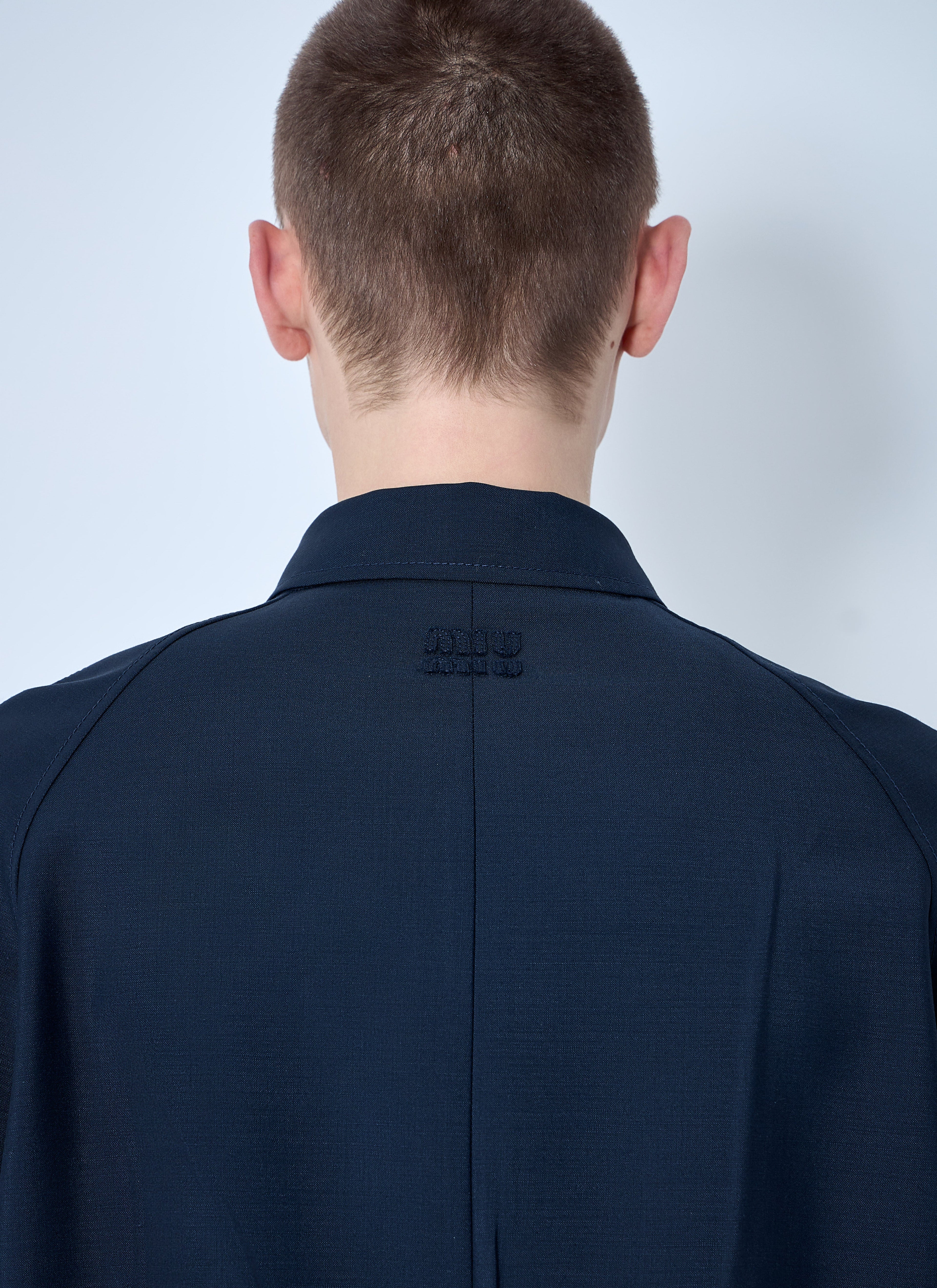 Miu Miu Men Single-Breasted Mohair Coat by Luosophy