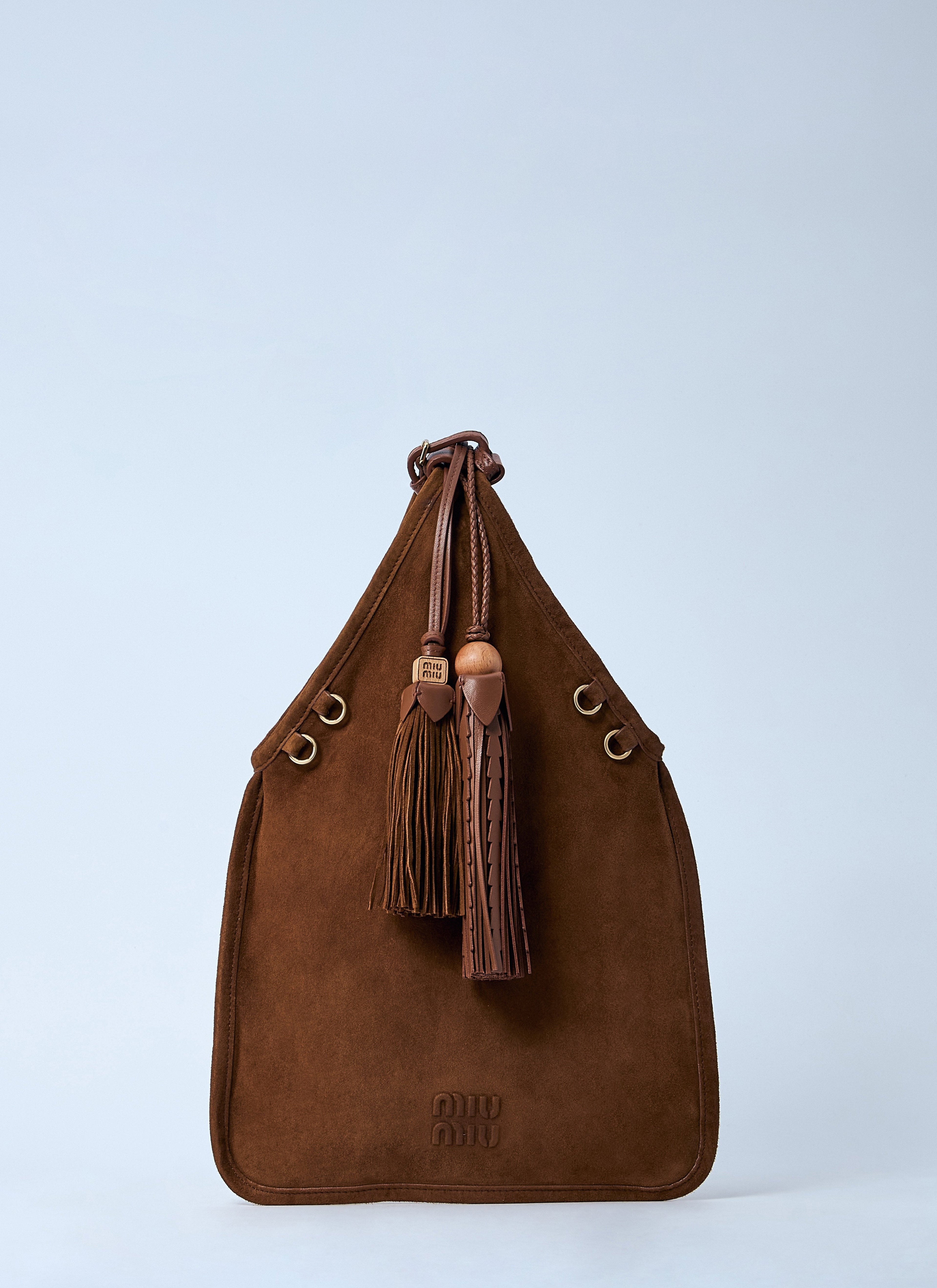 Miu Miu Women Suede Handbag With Tassels by Luosophy
